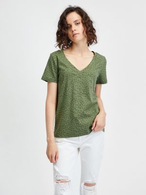 Bavlnené tričko Gap khaki