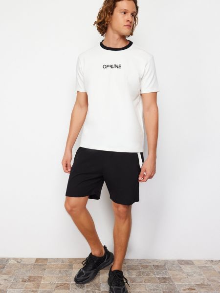 Polo krekls ar apdruku Trendyol melns