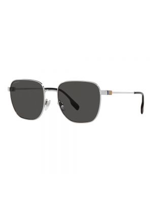 Srebrne okulary przeciwsłoneczne Burberry