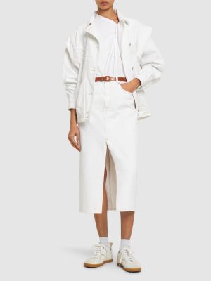 Falda midi de cintura alta Isabel Marant blanco