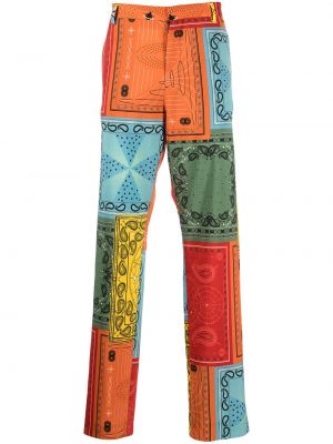 Spodnie wełniane z printem Marcelo Burlon County Of Milan