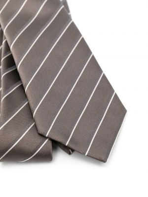 Jedwabny krawat Giorgio Armani brązowy