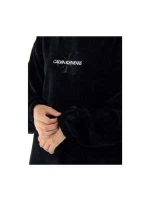Sudadera con capucha de pana de terciopelo‏‏‎ Calvin Klein negro