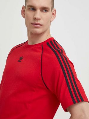 Koszulka bawełniana Adidas Originals czerwona