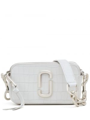 Geantă crossbody din piele Marc Jacobs alb