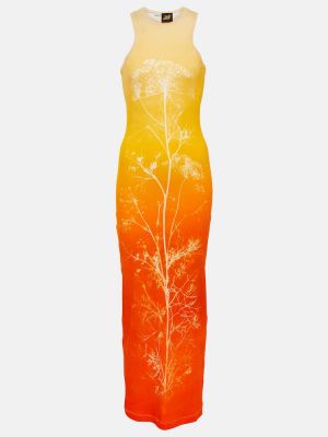 Hosszú ruha nyomtatás Loewe narancsszínű