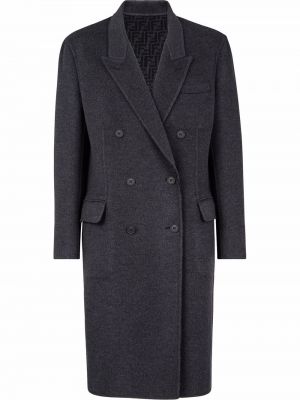 Oboustranný kabát Fendi šedý