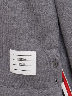 Bluza wełniana w paski z dżerseju Thom Browne szara