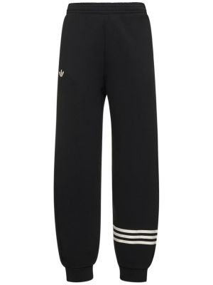 Pruhované běžecké kalhoty Adidas Originals černé