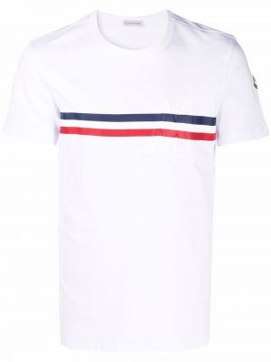 Camiseta a rayas Moncler blanco