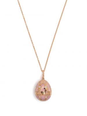 Rožinio aukso pakabukas Fabergé