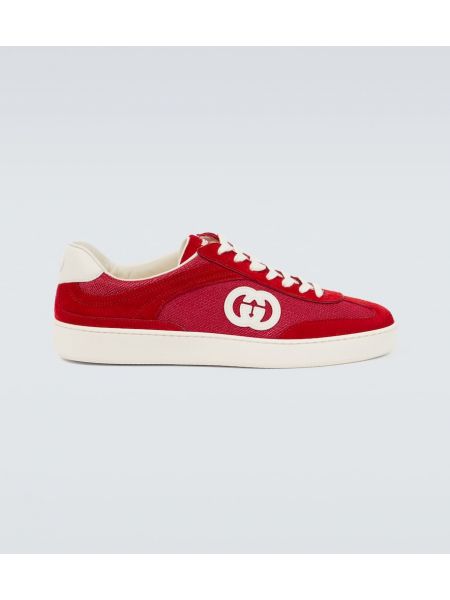 Mocka canvas sneakers Gucci röd