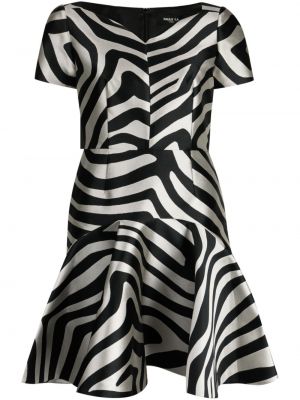 Žakárové mini šaty s potlačou so vzorom zebry Paule Ka