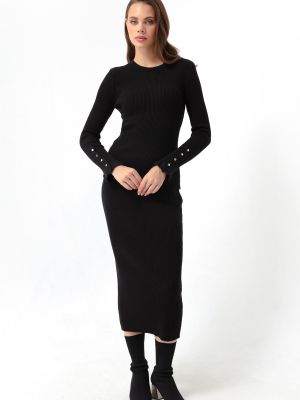 Sukienka sztruksowa Lafaba czarna