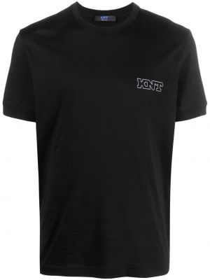 Βαμβακερή μπλούζα με κέντημα Kiton μαύρο