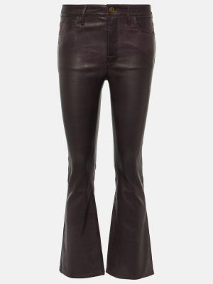 Pantalon en cuir Frame violet