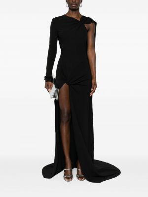 Asymetrické večerní šaty David Koma černé
