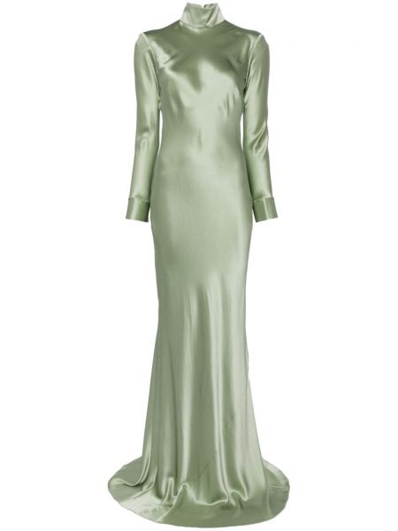 Hodvábne večerné šaty Michelle Mason zelená