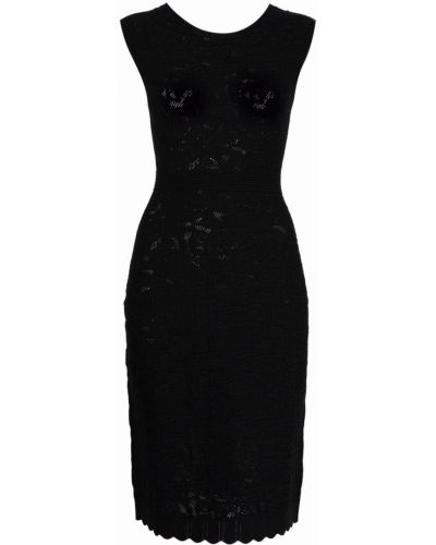 Кружевное ажурное платье на шнуровке Liu Jo, черный