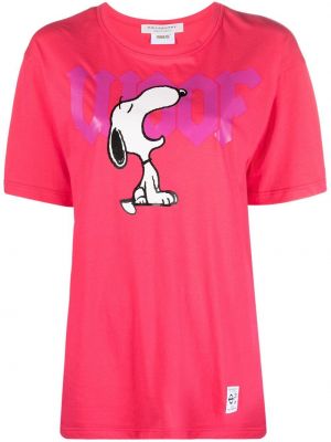 Kokvilnas t-krekls ar apdruku Philosophy Di Lorenzo Serafini rozā