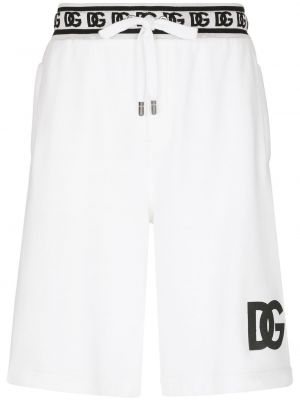 Bermuda kratke hlače s potiskom Dolce & Gabbana bela