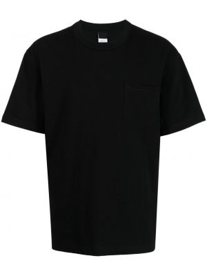 Kokvilnas t-krekls ar kabatām Suicoke melns