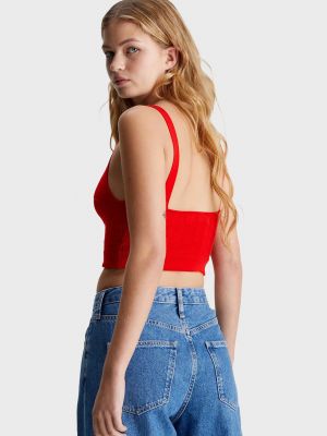 Плетений бралет Calvin Klein Jeans червоний