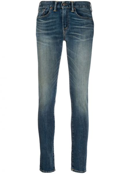 Skinny fit džinsai Ralph Lauren Rrl mėlyna