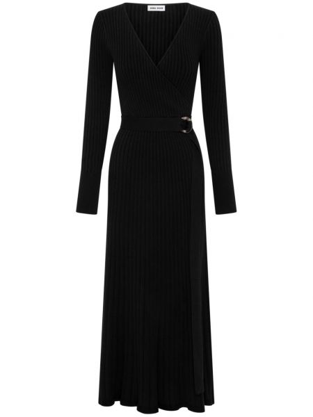 Φόρεμα με λαιμόκοψη v Anna Quan μαύρο