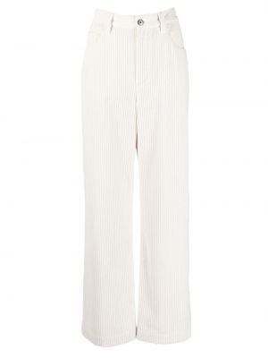 Spodnie sztruksowe Brunello Cucinelli białe