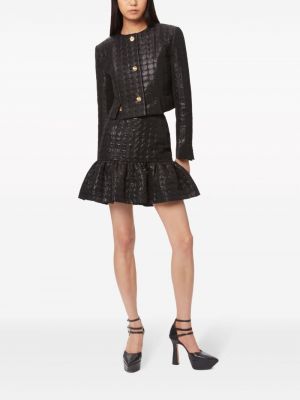 Žakárové mini sukně s volány Nina Ricci černé