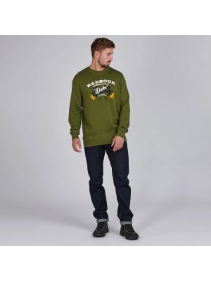 Retro sweatshirt Barbour grün
