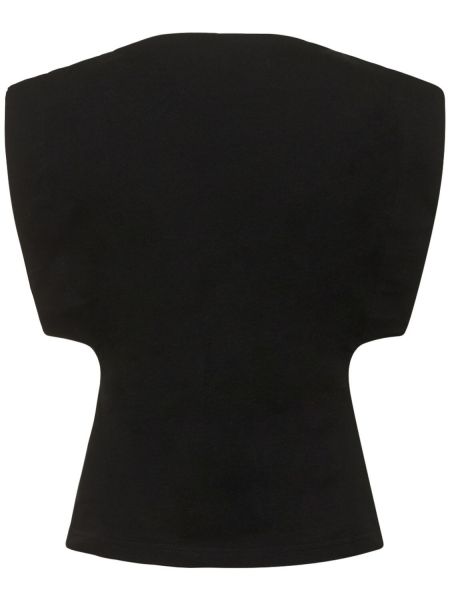 Tričko s lodičkovým výstřihem Matteau černé