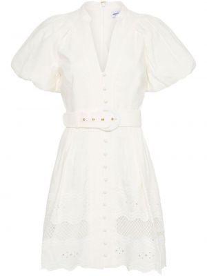 Krajkové šaty s výšivkou Rebecca Vallance bílé