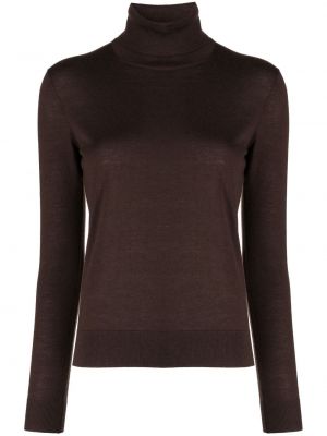 Плетен пуловер Ralph Lauren Collection кафяво
