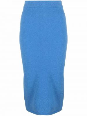 Megztas pieštuko formos sijonas Nanushka mėlyna