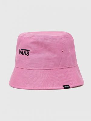 Памучна шапка с козирки Vans розово