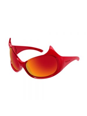 Okulary przeciwsłoneczne Balenciaga czerwone