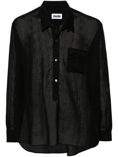 Caurspīdīgs krekls Magliano melns