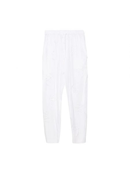 Haftowane spodnie Isabel Marant białe