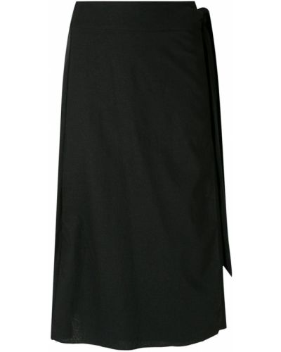 Falda de lino Esc negro