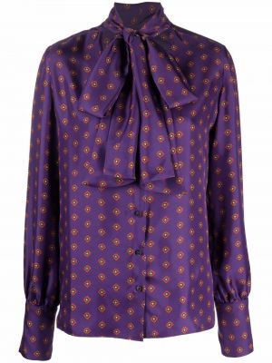 Blusa con estampado geométrico Alberto Biani violeta