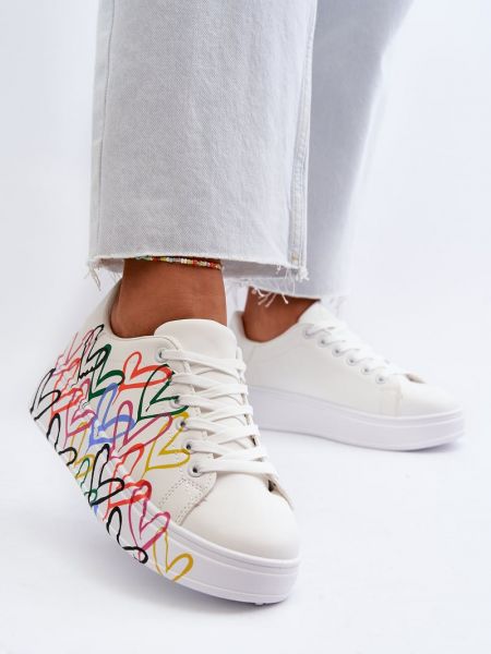 Szív mintás sneakers Kesi fehér