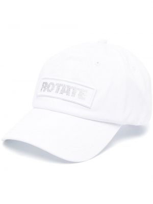 Памучна шапка с козирки с принт Rotate бяло