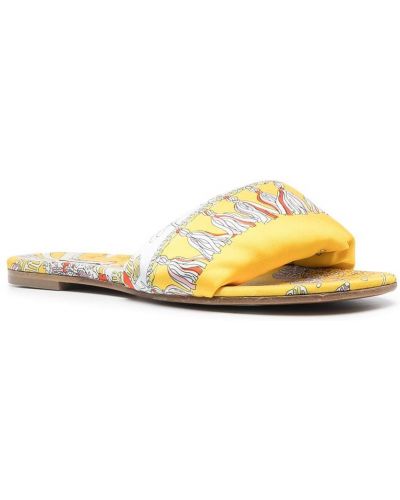 Sandalias con estampado con estampado abstracto Emilio Pucci amarillo