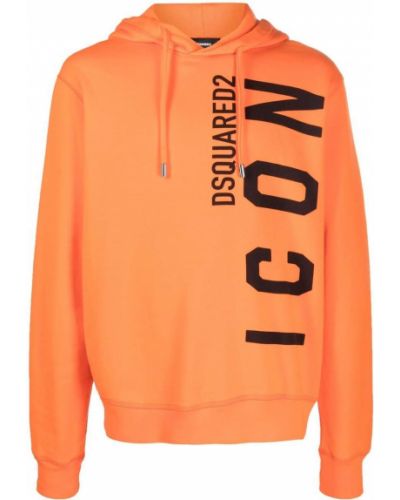 Trykt hettegenser Dsquared2 oransje