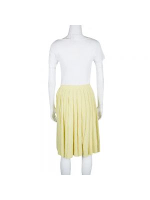 Falda de algodón Prada Vintage amarillo