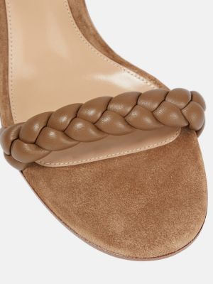 Sandale din piele de căprioară din piele Gianvito Rossi maro