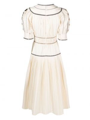 Plisované midi šaty Ulla Johnson bílé