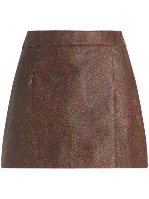 Mini spódniczka z nadrukiem z wzorem paisley Etro czerwona